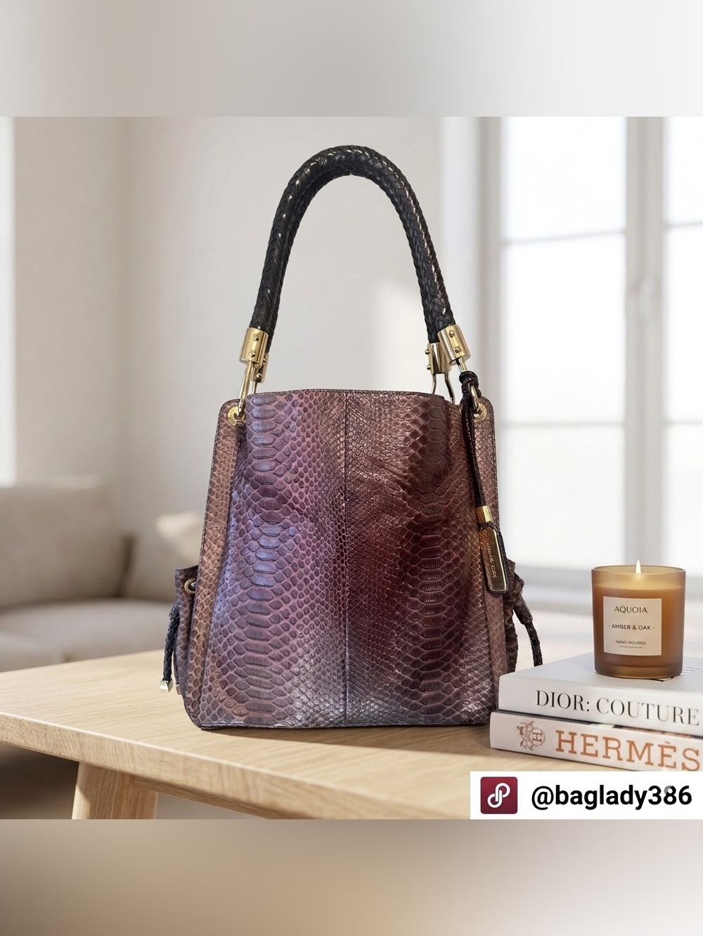 Michael Kors *RARE* Collection Python Skorpios Runway Line Hobo Bag MSRP:$2,795